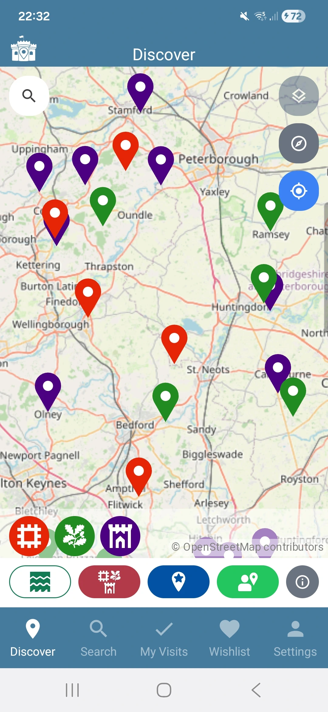 The managed properties layers in the Visit History app
